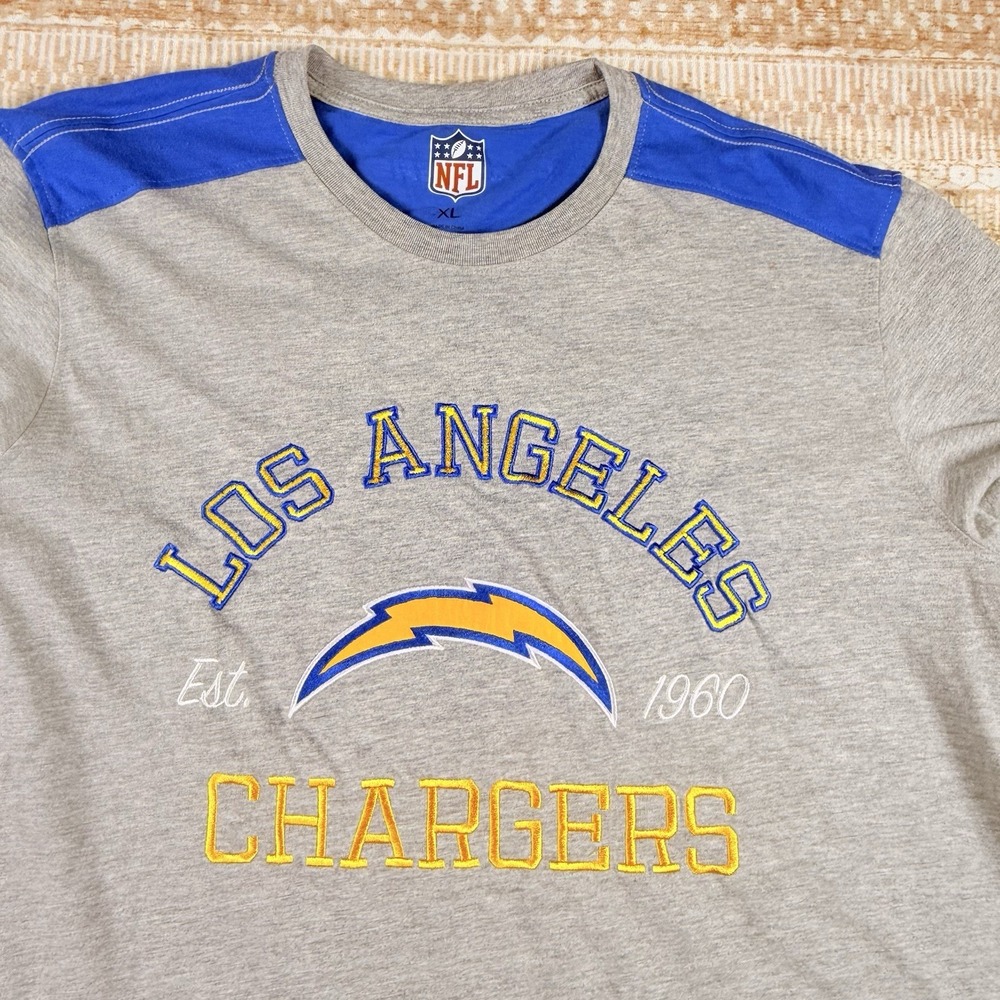 Los Angeles Chargers Starter Powder Blue/Gold Jersey Long Sleeve XL Embroidered
